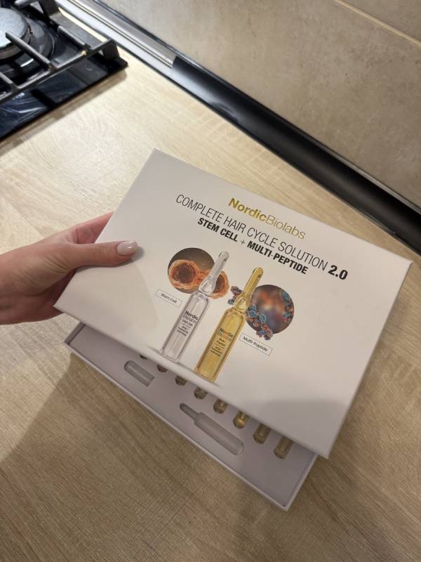 Product box shown in hand